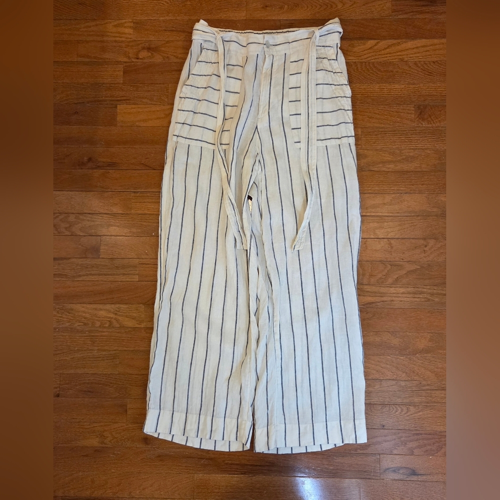Linen Halston Heritage Striped Pants